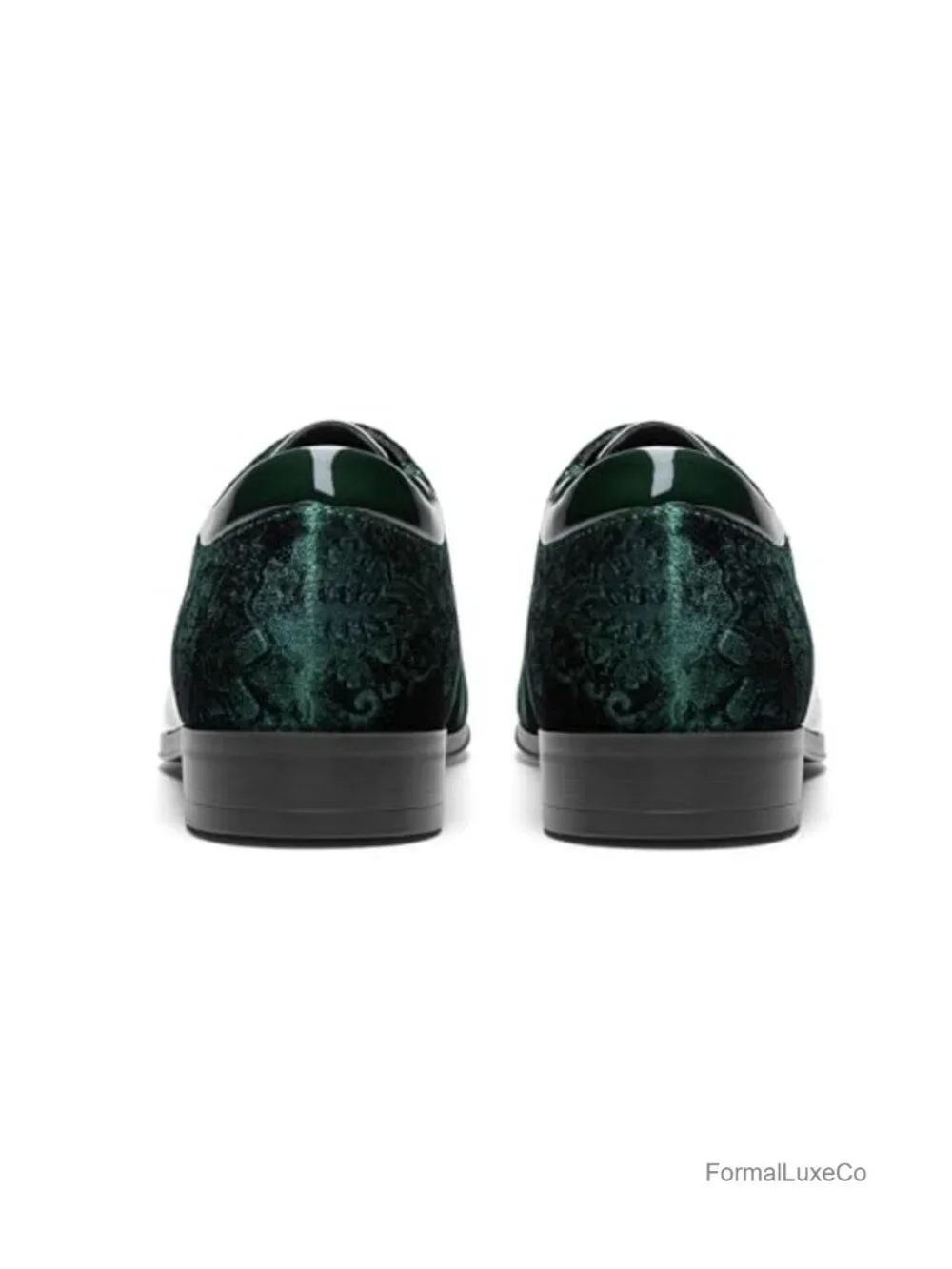 Men's Patent Velvet Lace-Up Oxford Dress Shoes Formal Tuxedo